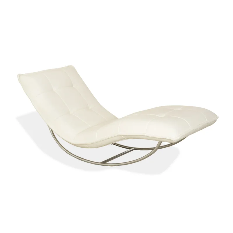 Willi Schillig Woow Leder Liege Weiß Creme Beige Wiegeliege