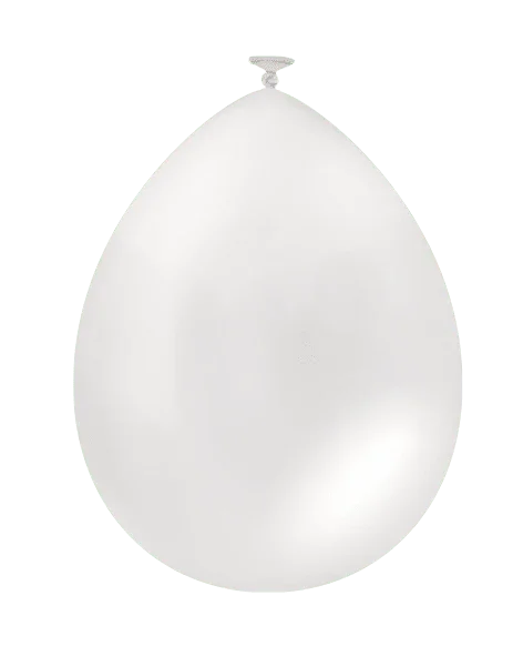 Witte Ballonnen Metallic 30cm 10st van Paper Dreams koop je bij Partywinkel