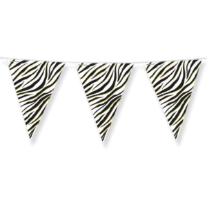 Zwart Witte Slinger Zebra Print 10m van Paper Dreams koop je bij Partywinkel
